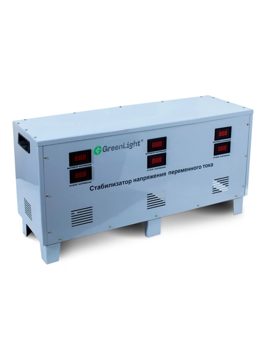 GreenLight 9 va 15 kVA kuchlanish stabilizatori, 3 fazali, 380V - 