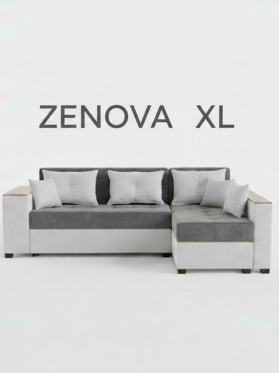 «ZENOVA XL» мебель, мягкая мебель, мебель для гостиной, кухонная мебель, детская мебель — LOFTFUR-ZENOVAPRO260X150-СЕРЫЙ-150UNG-150KOJA-150Dbor