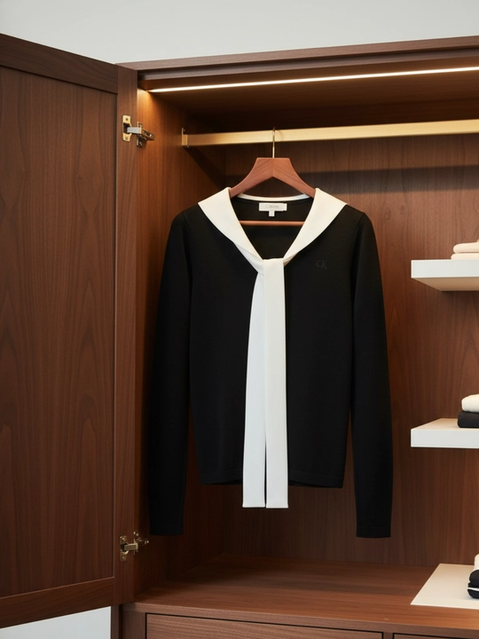 Ayollar uchun Sailor Style V-yengli bluzka, Pekin fabrikasidan, yuqori sifatl!