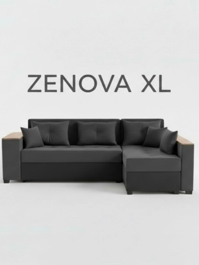 «ZENOVA XL» мебель, мягкая мебель, мебель для гостиной, кухонная мебель, детская мебель — LOFTFUR-ZENOVAPRO260X150-ТЕМНСЕР-150CHAP-150KOJA-150Dbor