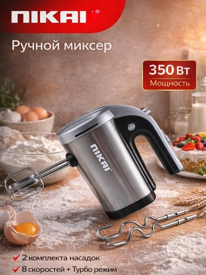 Миксер Nikai NH 213, 350 Вт — HOUUSE-МИКСЕР3