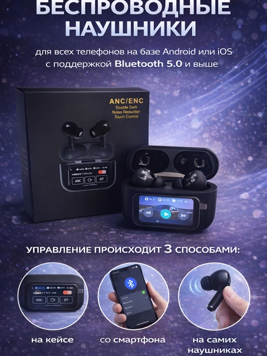 Simsiz quliqchinlar ekranli Iphone va Android Pods pro 2 iOS uchun