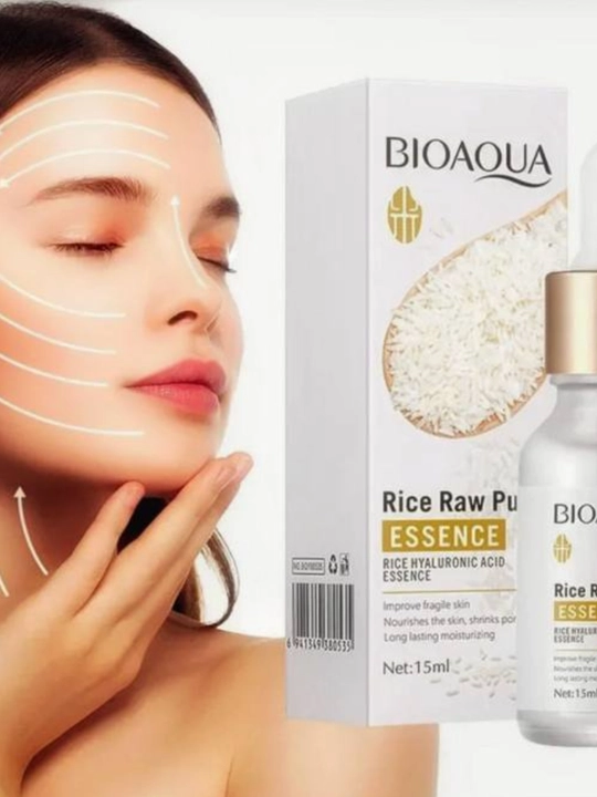 BIOAQUA Essense yuz uchun zardobi, oq guruch ekstrakti bilan boyitilgan oqartiruvchi