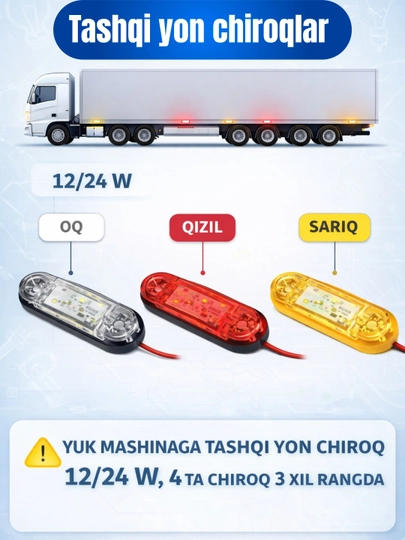Наружные боковые фонари для грузовика, 12В/24В, 4 свет — SPECTOR-LED577-O577X2