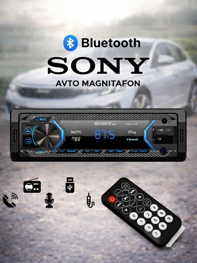 Автомагнитола Sony Bluetooth MP3 USB TF с пультом — BOTYA83-SONY1770