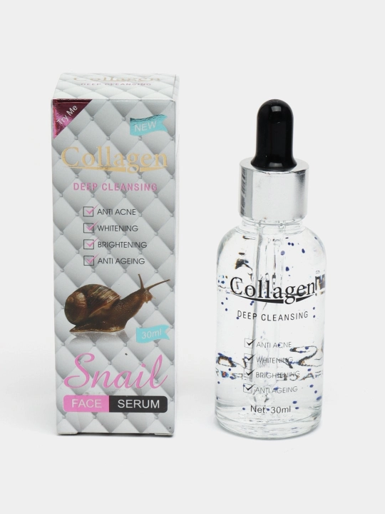 Collagen Snail Face Serum, 30 ml – chuqur tozalovchi va yoshartiruvchi yuz serum - 