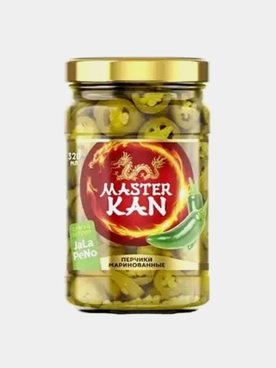 Маринованные перчики Master Kan Халапеньо 350 г - 