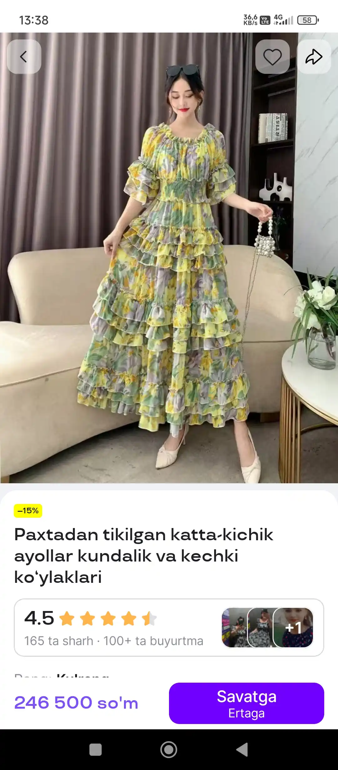 Paxtadan tikilgan katta-kichik ayollar kundalik va kechki ko‘ylaklari