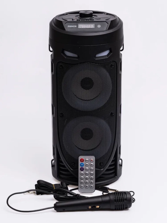 Katta Bluetooth simsiz karnay, karaoke, RGB yoritish, mikrofon va pult bilan