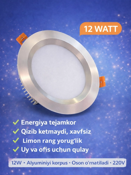 Chuqurchaga o'rnatilgan LED shift chiroqchasi