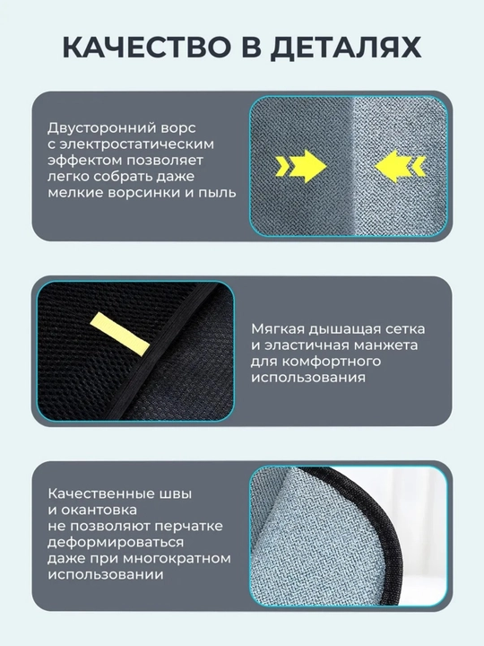 Щетка варежка перчатка от шерсти животных, для мебели, авто, одежда, текстиль 