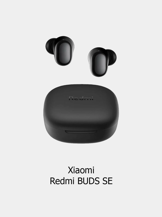 Наушники Xiaomi Redmi BUDS SE беспроводные, вкладыши, с микрофоном, Bluetooth 5.3, черные - 
