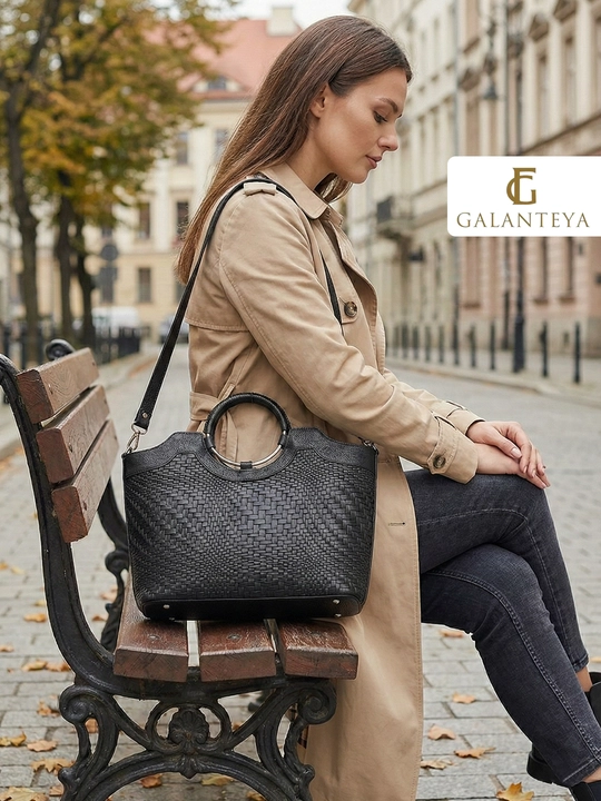Galanteya ayollar tabiiy charm sumkasi