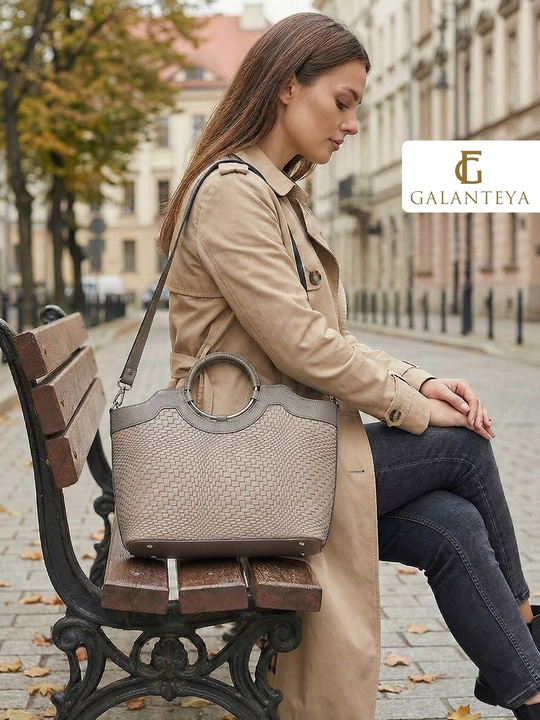 Galanteya ayollar tabiiy charm sumkasi