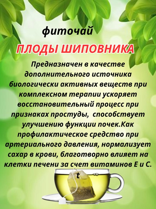 Плоды шиповника по 3 г, №20 штук