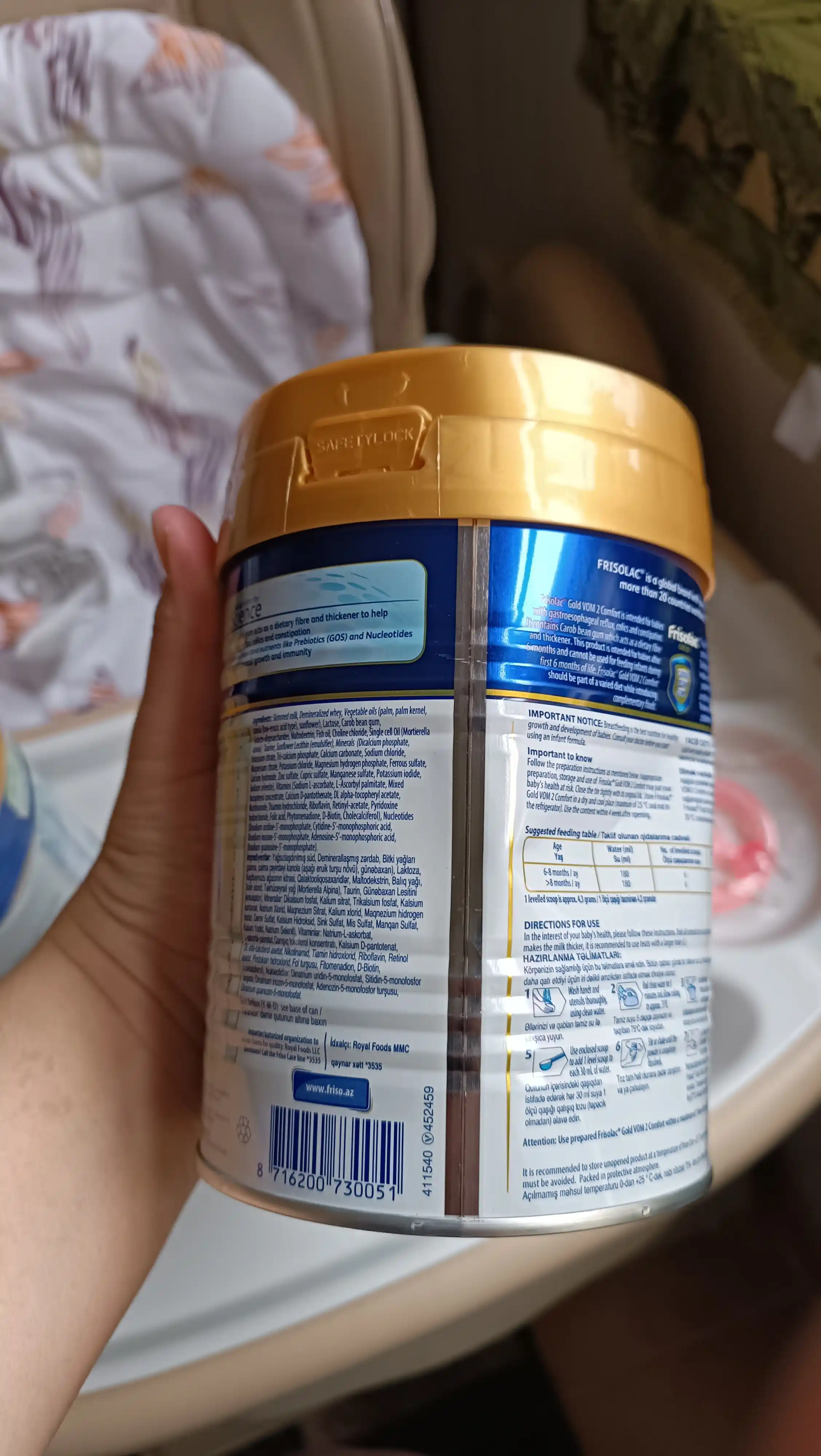 Bolalar uchun aralashmasi Frisolac Gold Vom 2 Comfort, 400 g