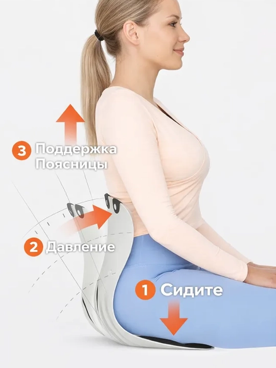 Qaddi-qomatni tuzatish va belni qo‘llab-quvvatlash uchun ergonomik o‘rindiq