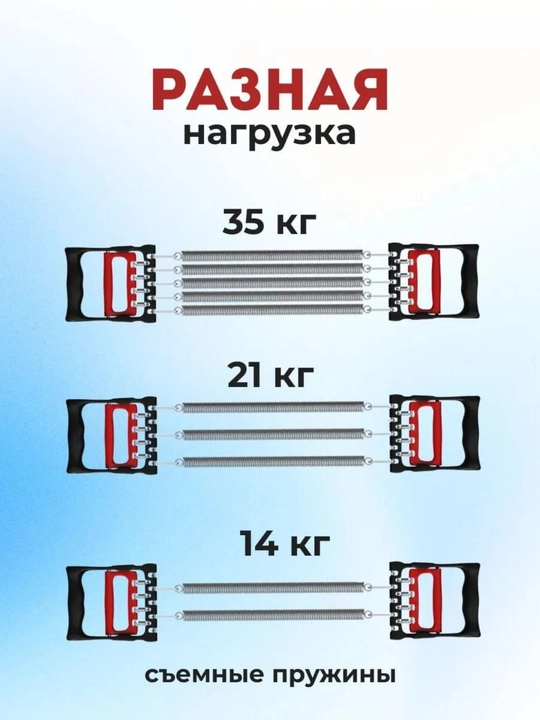 Espander. Qarshilik tasmasi 2b1 bahor simulyatori. Uch yuk darajasi: 14, 21, 35 kg