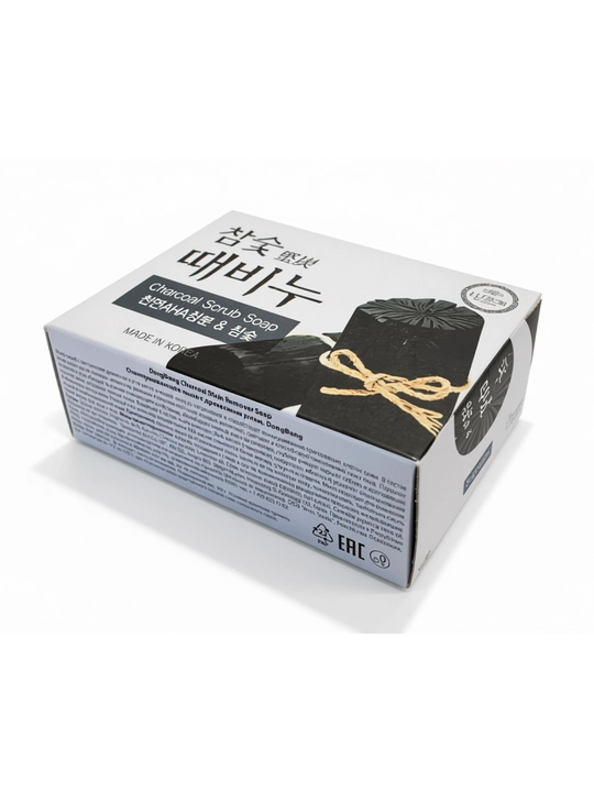 LuSob “Yog‘och ko‘miri” sovuni, eksfoliatsiyalovchi, yuz va tana uchun, 100 g - 