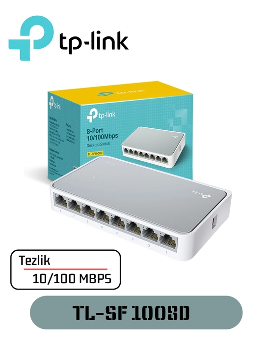 Настольный сетевой коммутатор с 8 портами TP-Link TL-SF 1008D - 