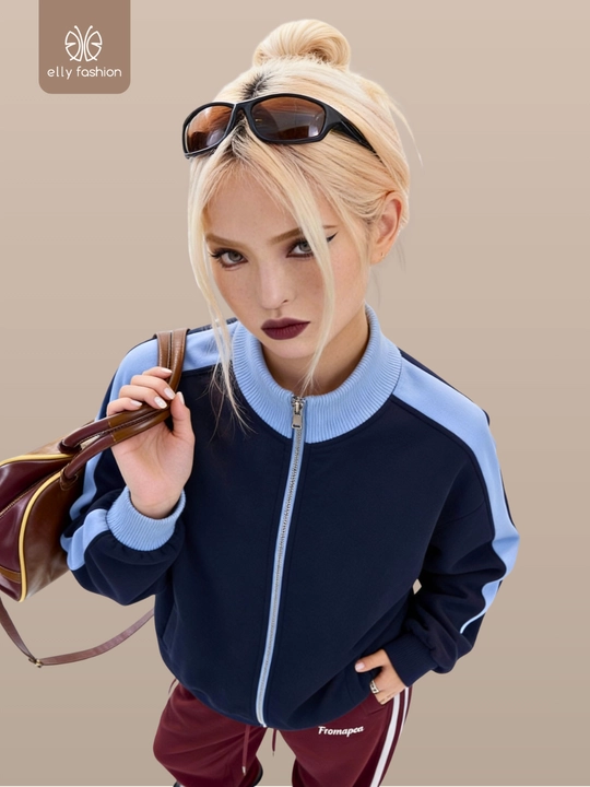 Tolstovka ayollar uchun, chaqmoq ustidagi baland yoqali - EllyFashion