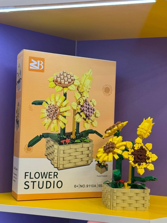 Flower Studio konstruktor guldasta kungaboqar, bolalar va kattalar uchun kreativ o‘yinchoq