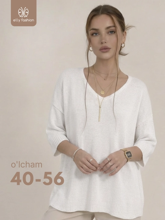 Ayollar uchun keng bichimli jemper - ELLY FASHION