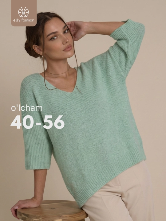 Ayollar uchun keng bichimli jemper - ELLY FASHION