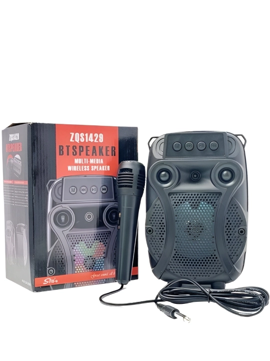 ZQS-1429: Ixcham Simsiz Bluetooth Kolonka va Karaoke Mikrofon - 