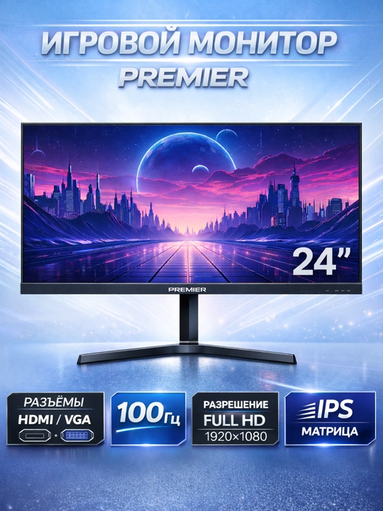 Monitor Premier 24PRM100LEDM, FHD, IPS, 100 Hz, 24" - 