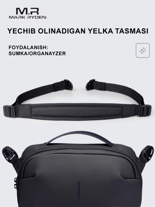Yelkama sumka Mark Ryden MR303 erkaklar sumkasi, organayzer