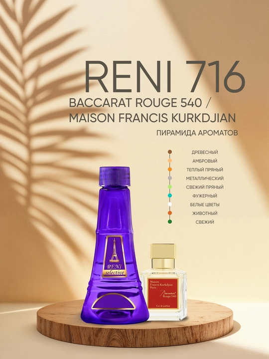 Духи Reni Selective унисекс 716U, Baccarat Rouge 540