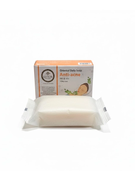 Yuz va tana uchun aknega qarshi kosmetik sovun, Lusob, koreys kosmetikasi, 100 gramm