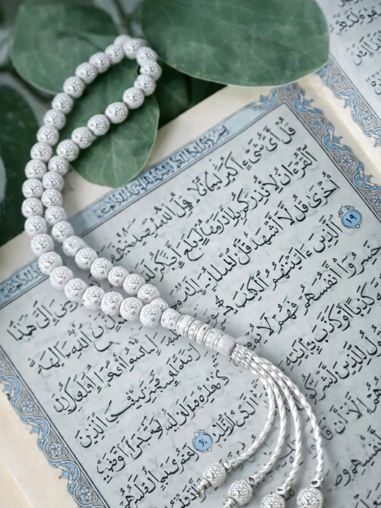 Tabiiy toshdan yasalgan zikr tasbehlari, 99 dona munchoq va 33 dona munchoq - 