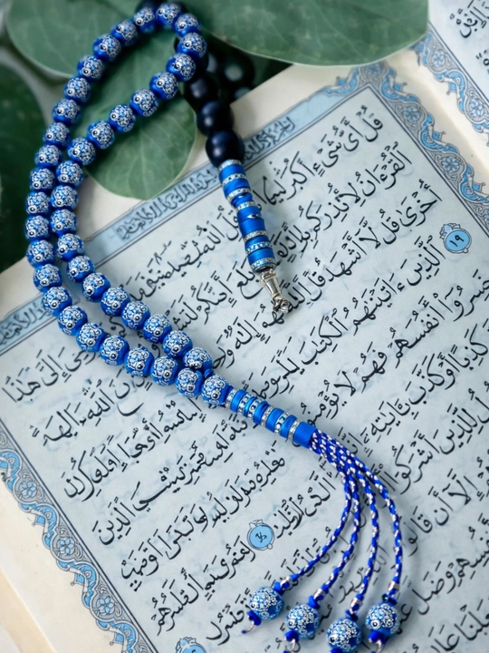 Tabiiy toshdan yasalgan zikr tasbehlari, 99 dona munchoq va 33 dona munchoq - 