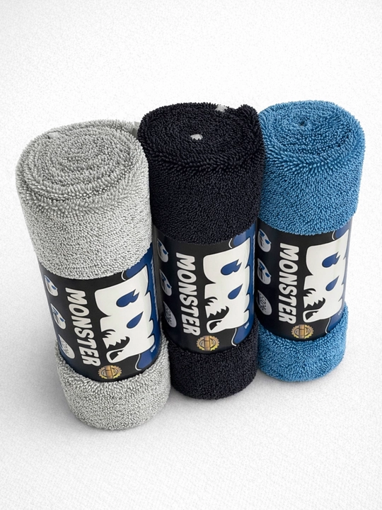 DRY MONSTER mikro tolali sochiq, 55 × 75 sm - avtomobilni quritish uchun super shimuvchi,
