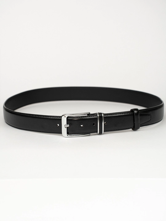 Eurobelt leather erkaklar klassik kamari, metall qisqich, eko-charm