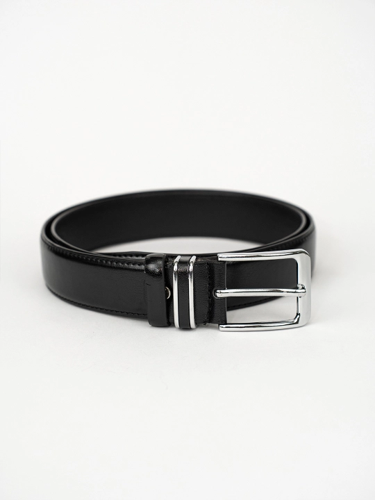 Eurobelt leather erkaklar klassik kamari, metall qisqich, eko-charm