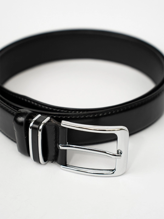Eurobelt leather erkaklar klassik kamari, metall qisqich, eko-charm