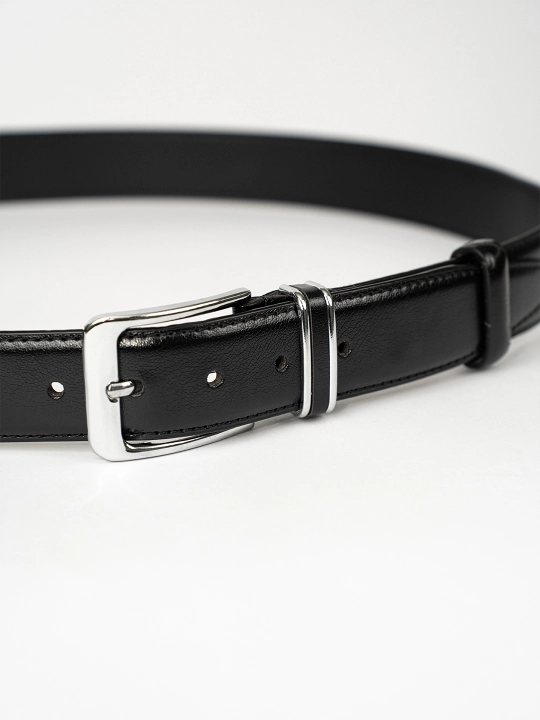 Eurobelt leather erkaklar klassik kamari, metall qisqich, eko-charm