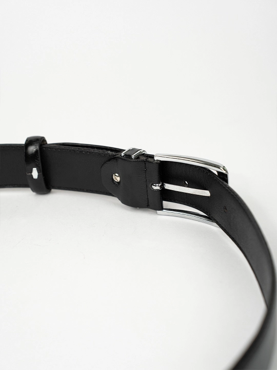 Eurobelt leather erkaklar klassik kamari, metall qisqich, eko-charm