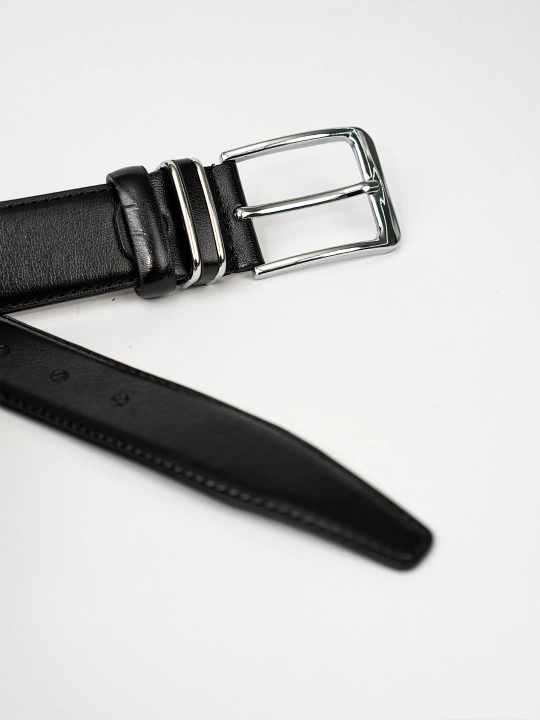 Eurobelt leather erkaklar klassik kamari, metall qisqich, eko-charm