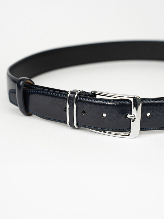 Eurobelt leather erkaklar klassik kamari, metall qisqich, eko-charm