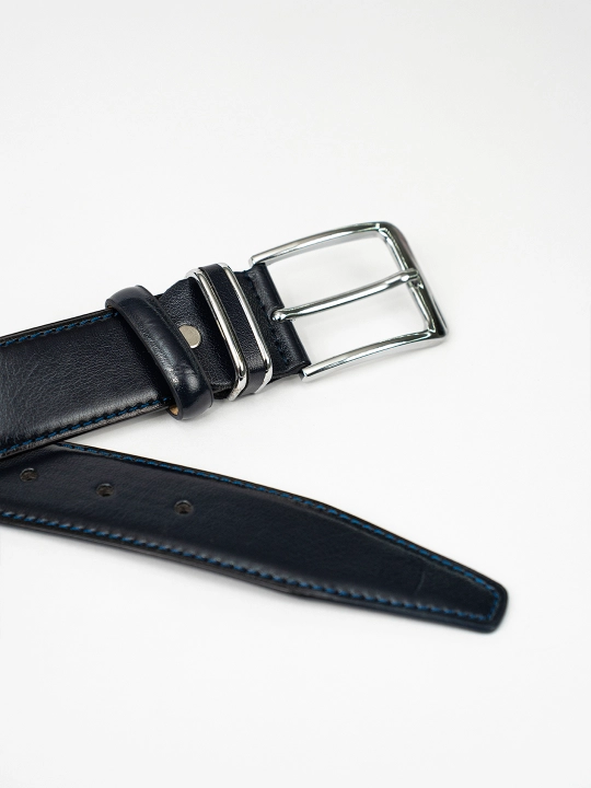 Eurobelt leather erkaklar klassik kamari, metall qisqich, eko-charm