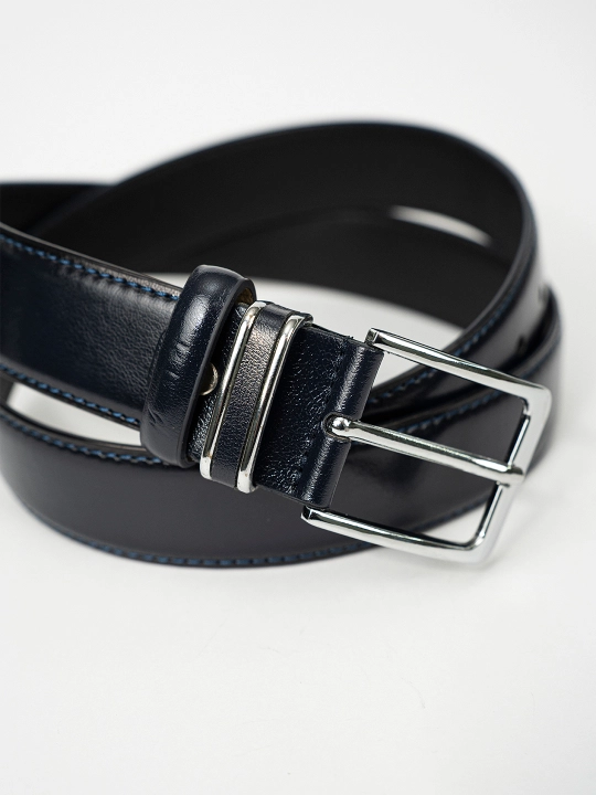 Eurobelt leather erkaklar klassik kamari, metall qisqich, eko-charm