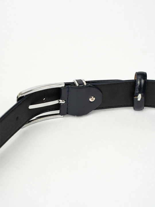 Eurobelt leather erkaklar klassik kamari, metall qisqich, eko-charm