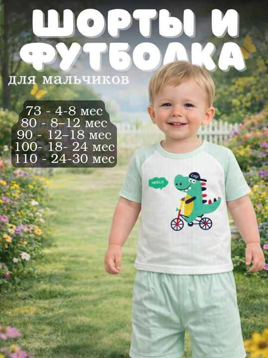 Домашний комплект одежды, для новорожденных мальчиков и девочек - 