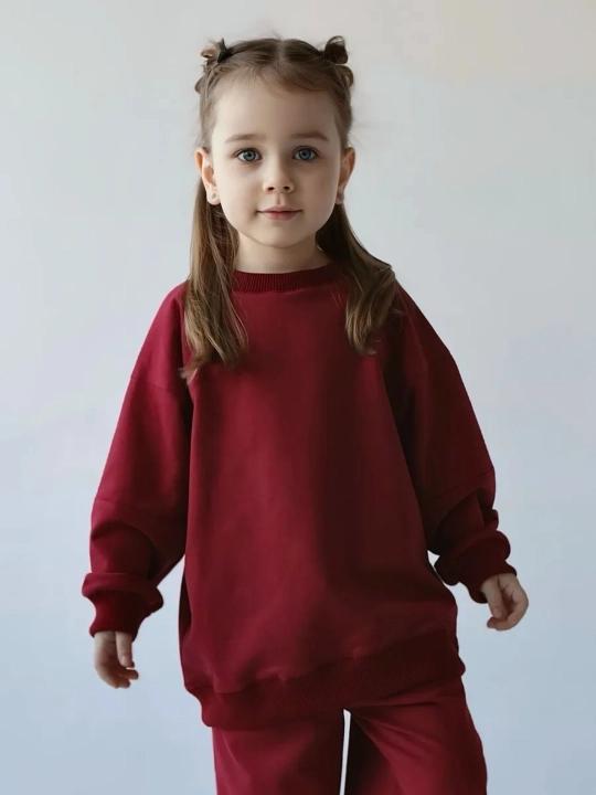Свитшот оверсайз, 5-7 лет, без начеса трех нитка весенний для девочек и мальчиков - 