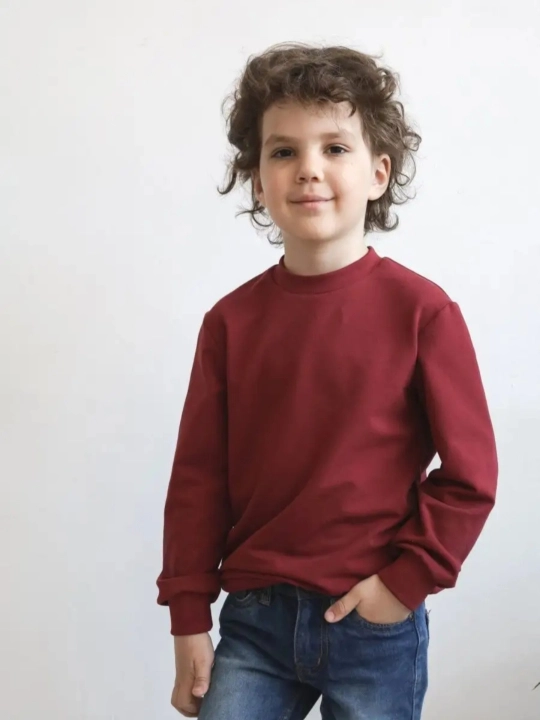 Свитшот оверсайз, 5-7 лет, без начеса трех нитка весенний для девочек и мальчиков
