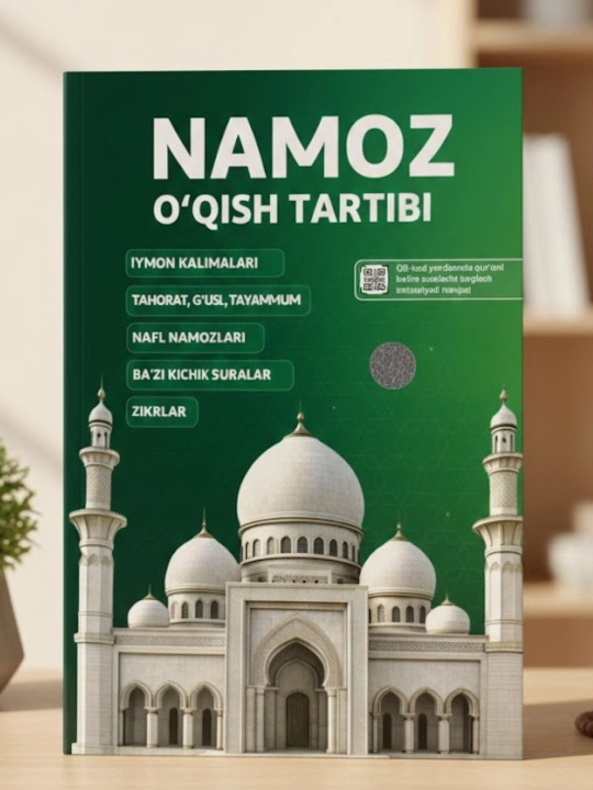 Namoz o'qish kitobi va duolar, rasmlar bilan A4 - 